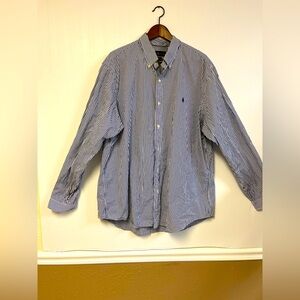 Ralph Lauren Men’s Navy Blue & White Button‎ Down Shirt XXL